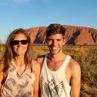 backpackers en Road Trip à Uluru