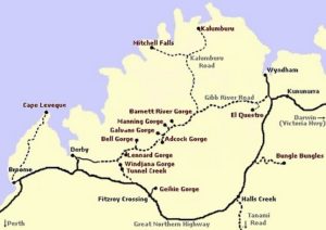 gibb river road carte Australie