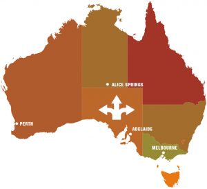 South australia map states