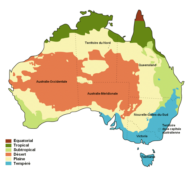 jahreszeiten, klima, australien karte