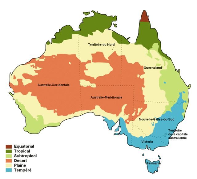 carte australie