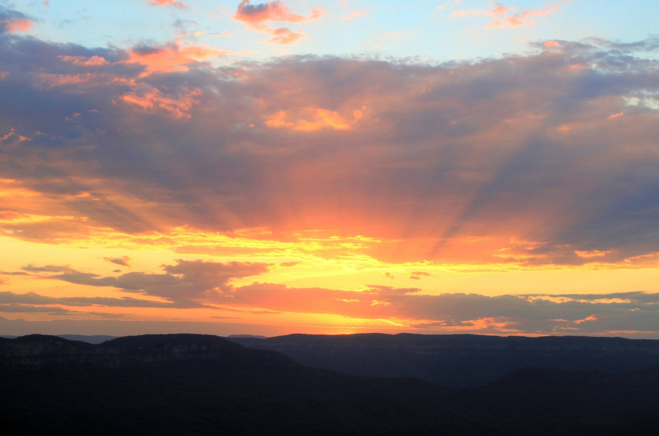 Blue Mountains - Coucher de soleil