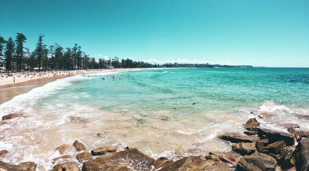 plage principale de Manly en Australie