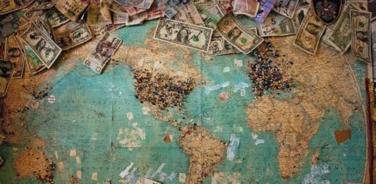CurrencyFair : 5 transferts gratuits carte du monde avec différentes devises pour son transfert d'argent à l'international
